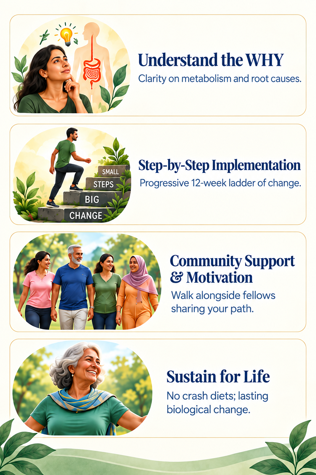 Understanding the why, step-by-step implementation, community support, and sustaining health for life